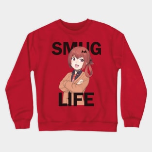 Smug Life of Chibi Short Waifu Crewneck Sweatshirt